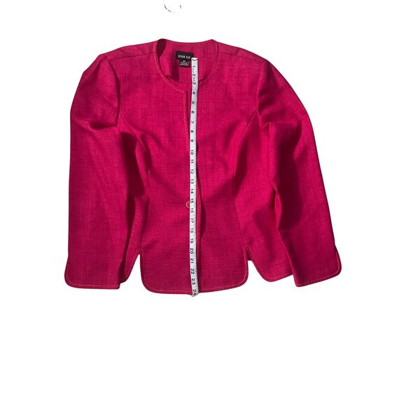 Vintage Leslie Fay Pink Two-Piece Dress Suit | Jacket & Sleeveless Dress US 16P - Picture 7 of 11